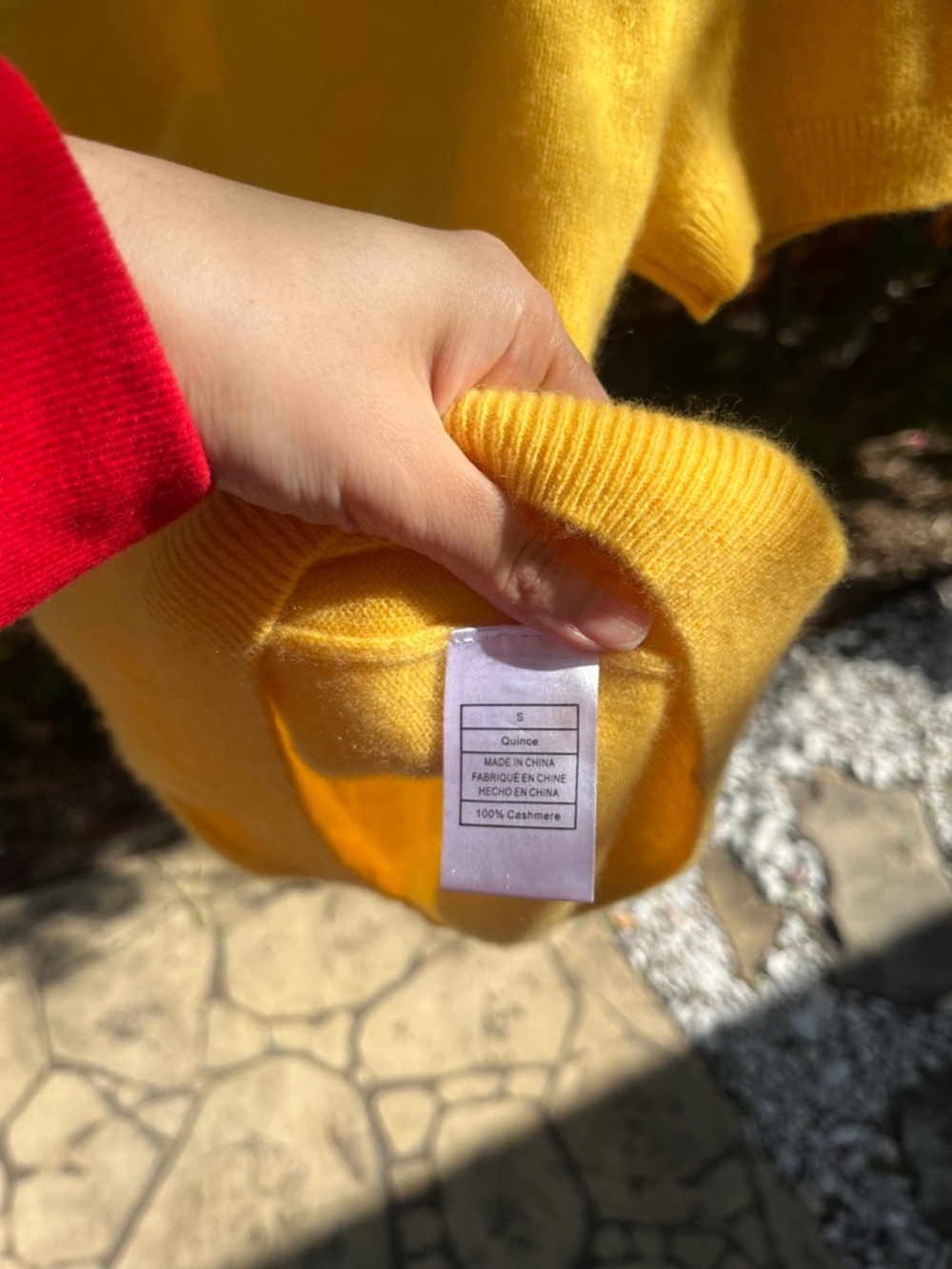 Quince Women's Short Sleeve Crewneck Sweater - Yellow - Picture 5 of 12